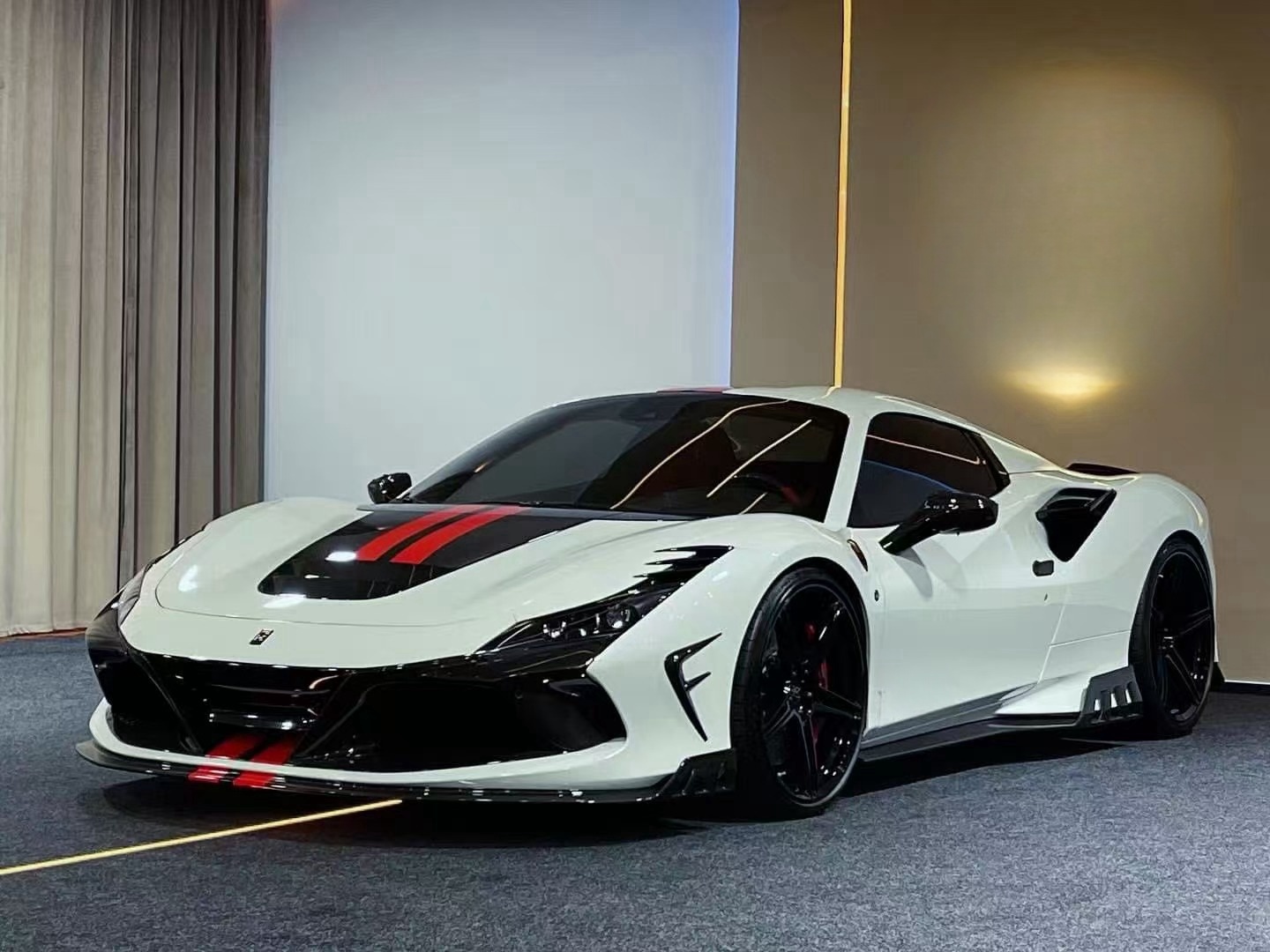Ferrari F8 Performance Rear Ferrari F8 Upgrade HV Style Carbon Fiber Body Kit Front Lip Rear ...