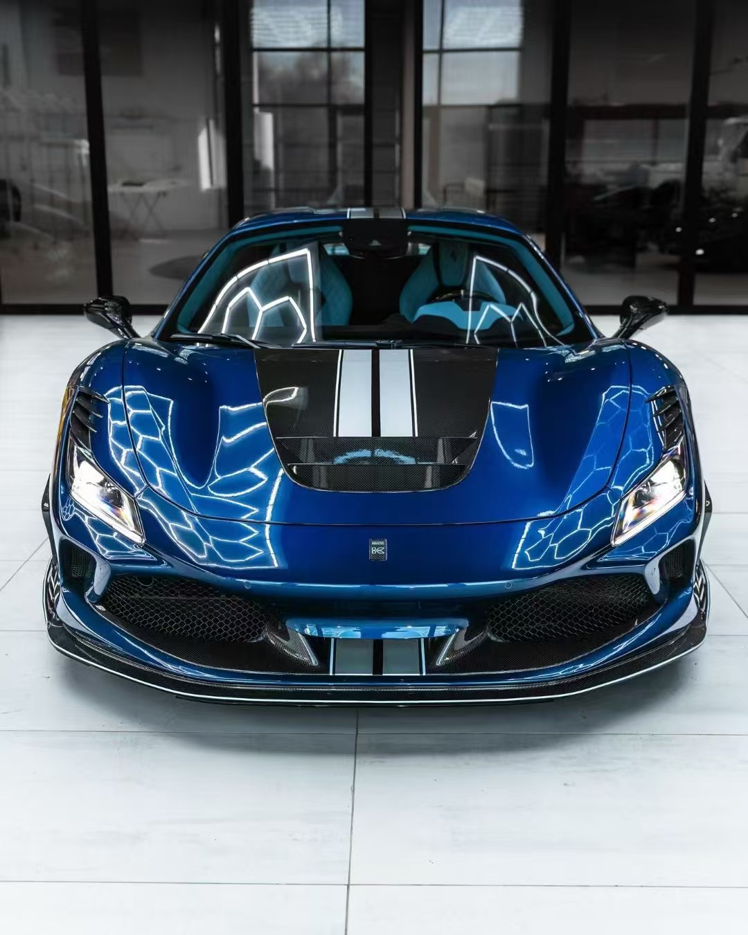 Ferrari F8 Performance Rear Ferrari F8 Upgrade HV Style Carbon Fiber Body Kit Front Lip Rear ...