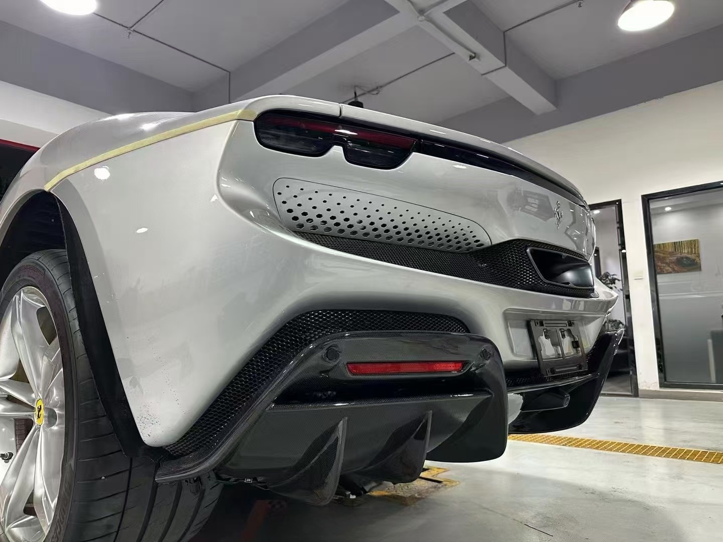 Ferrari 296 Upgrade OEM Style Carbon Fiber Body Kit Front Lip Rear ...