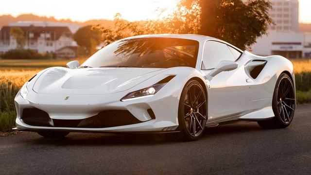 Ferrari F8 Upgrade NVT Style Carbon Fiber Body Kit Front Lip Rear Diffuser Side Skirt Spoiler Air Side Vents