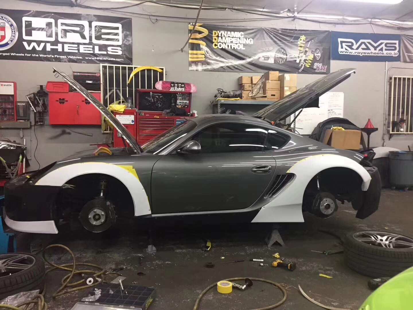 Porsche 987 Upgrade RB Style Wide Body Kit Front Bumper Rear Bumper ...