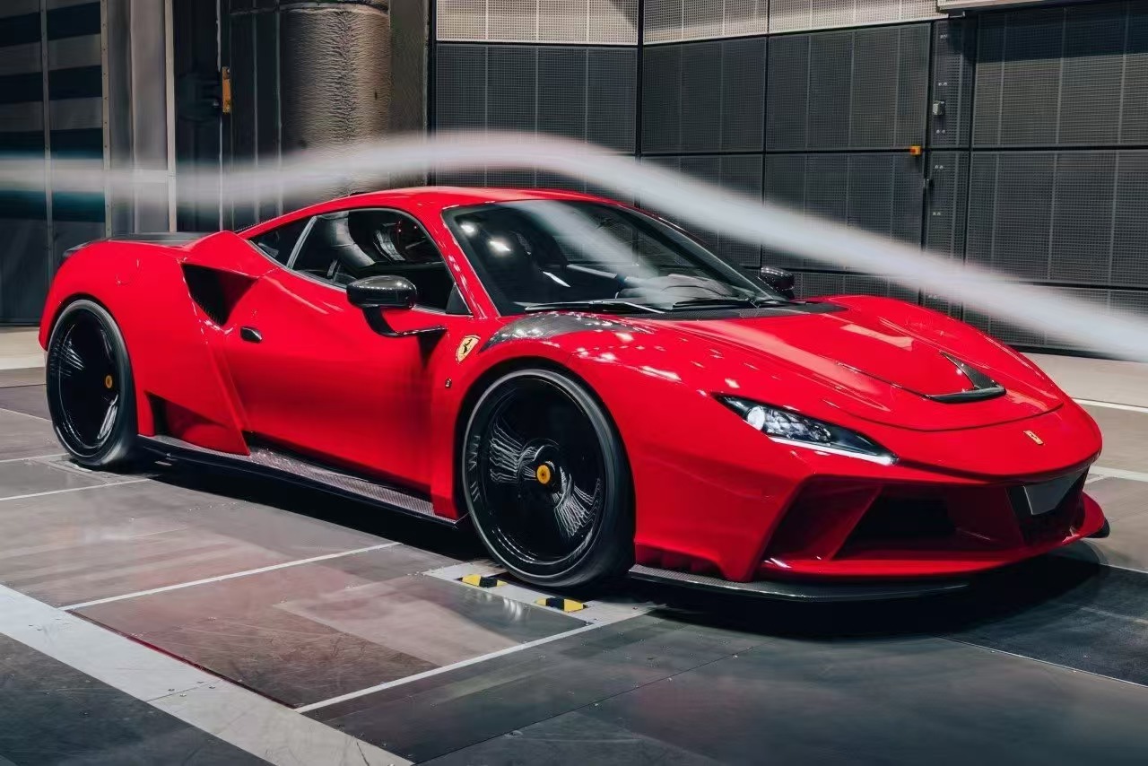 Ferrari F8 Upgrade NLargo Style Wide Body Partial Carbon Fiber Body Kit Front Bumper Rear Bumper Side Skirt Spoiler Bonnet Front Fender Rear Fender
