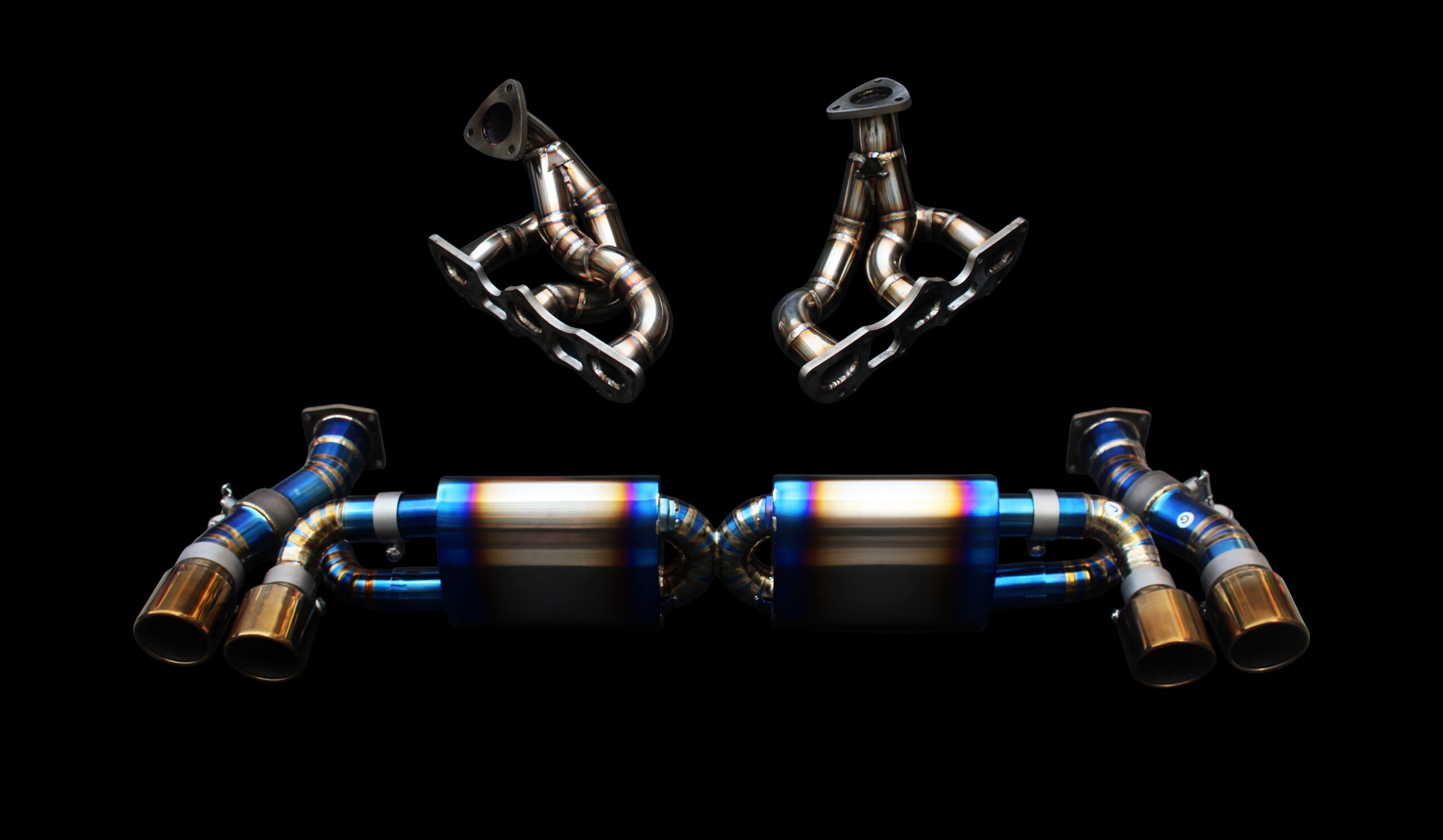 Porsche 911 TurboS Upgrade Full Exhaust High Quality High Corrosion Resistance Extreme Light Weight High Heat Resistance Titanium Alloy Exhaust System