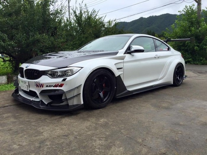 BMW 4 Series F32-F36 Upgrade VR wIDE Body Kit Front Lip Side Skirt Spoiler Diffuser Front Fender Widening Rear Fender Widening
