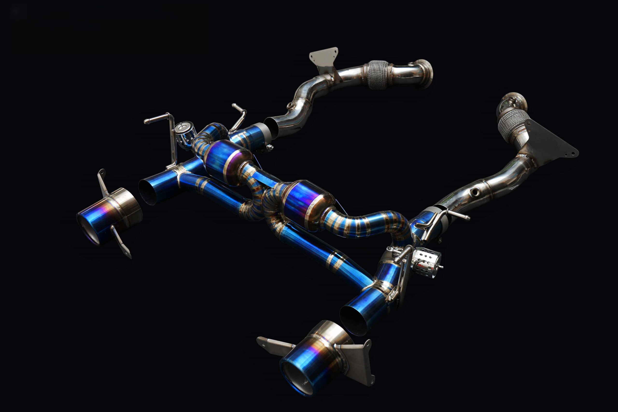 Ferrari 488 Upgrade Full Exhaust Style3 High Quality High Corrosion Resistance Extreme Light Weight High Heat Resistance Titanium Alloy Exhaust System
